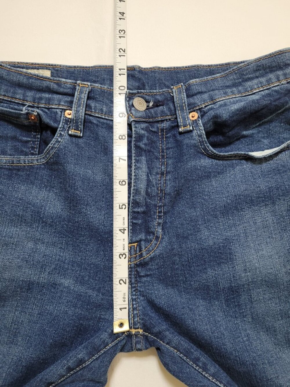 Levis 512 Slim Taper Mens Jeans 31x34 Dark Wash Indigo Stretch Denim Minimalist - Picture 8 of 12